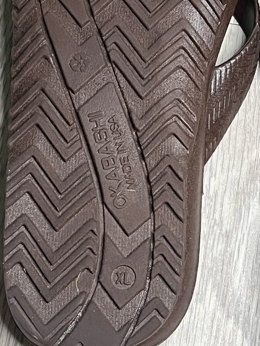 Okabashi flip flops men’s XL